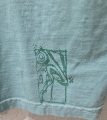 Unisex Teal Blue Artsy Art To Wear Crow Tee Shirt 100% Cotton Medium Birds Raven