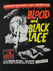 BLOOD AND BLACK LACE 1964 2-Sided T-Shirt Size: MEDIUM Mario Bava Giallo Gialli