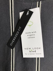 New Look NWT Striped Gray Tee MCMXCI Adult Size XS NEW MEN