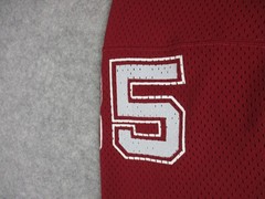 VINTAGE Medalist Sand Knit Football Jersey Mens Extra Large Red Mesh Number 85