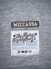 Mecca USA Shirt Mens Size 2 XL The Flying Eightyfours Gray Graphic T Shirt ￼