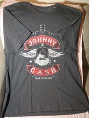 Vintage Johnny Cash country music short sleeve black color shirt 3XL
