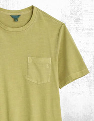 Men’s Seasalt Cotton Crew Neck Chest Pockets T-shirt Green Oregano Cyan (Defect)