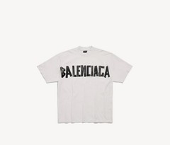 Balenciaga Men’s White Cotton Logo Crew Neck Short Sleeve T-Shirt Size S NWT