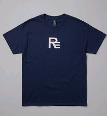 Size Large blue Cotton Crew Neck T Shirt Short Sleeve By Private Label
