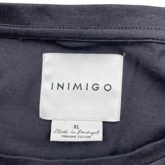 Inimigo Men’s 100% Organic Cotton Heart Embroidered L/S T-Shirt Gray • XL