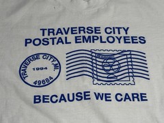Vintage 90s United States Post Office T-Shirt Traverse City Single Stitch Large