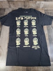 New Rick & Morty Mens T-Shirt – The Many Moods of Bird Person Sizes Small- 3X
