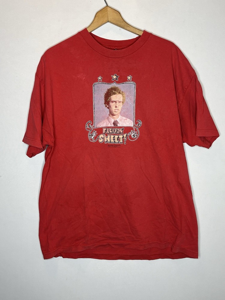 Vintage Napoleon Dynamite Shirt Flippin Sweet MTV Movie Tee Promo Y2K Size XL