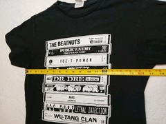 90s Hip Hop Graphic Tee S Wu-Tang Clan Dr Dre Nas Public Enemy Cassette Shirt