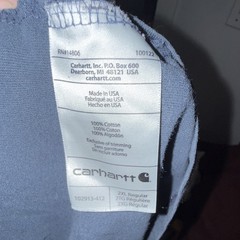 Carhartt Relaxed Fit Blue “Made in the USA” Long Sleeve Crew Neck T-Shirt 2XL