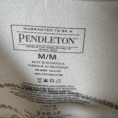 Pendleton Men’s Graphic T-Shirt Woolen Mills Rodeo Horse Size Medium Beige