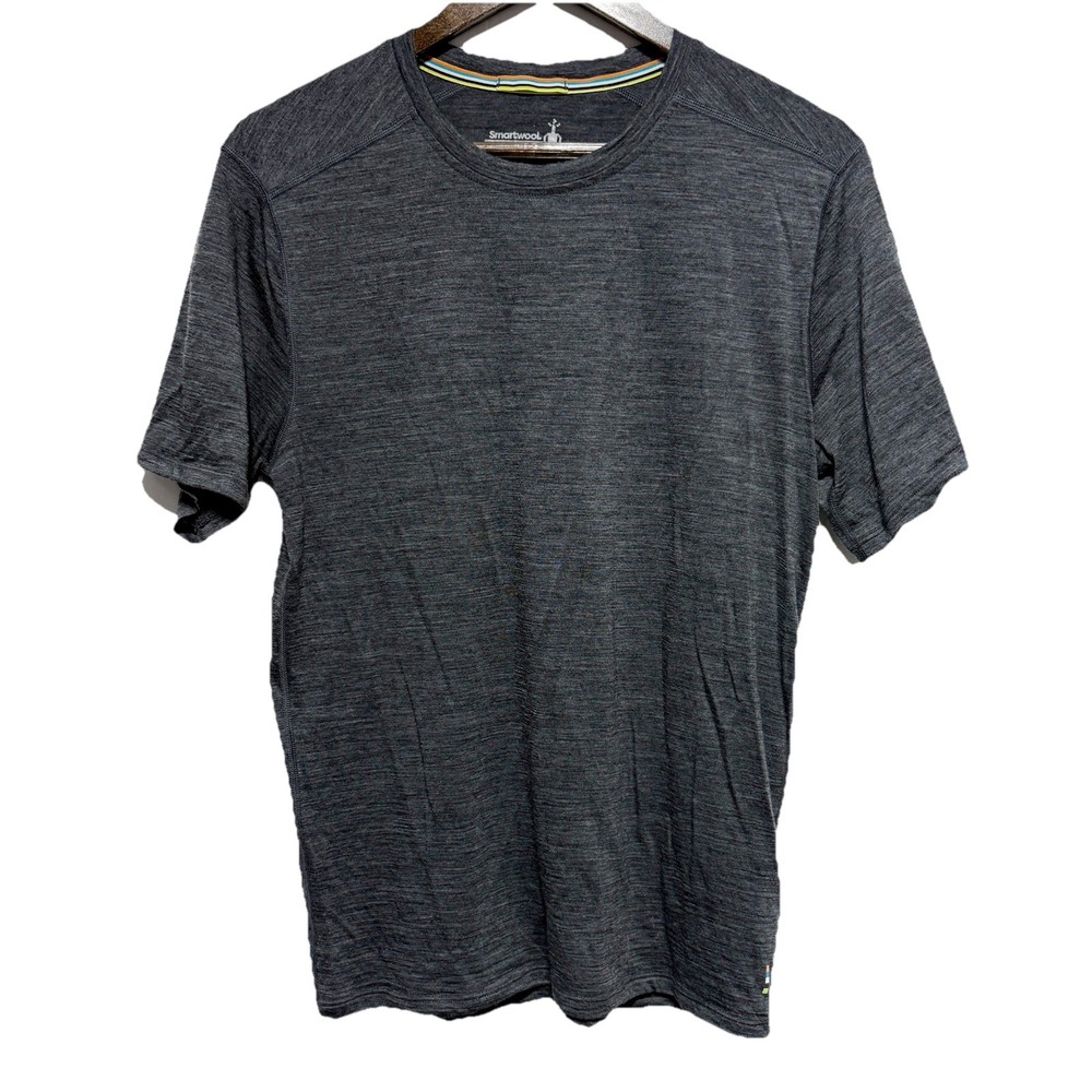 Smartwool T Shirt Mens M Gray Baselayer Merino Wool Short Sleeve Crew Neck