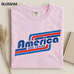Patriotic 250 Years USA T-Shirt Vintage American Flag Independence Day Tee