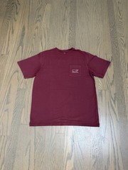 Vineyard Vines Youth XL 18 Burgundy Whale Logo Pocket Tee Crew Neck Short Sleeve