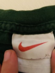 Green Nike With Swoosh Tshirt- Size Xl- Tag Faded Out A Little