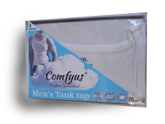 Comfyus 3 pcs Men’s Undershirt / Tank Top / Vest *Classic Premium Cotton Fabric*
