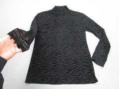INCERUN Shirt Mens M Velvet Black Mesh Sheer Fish Net Gothic Romantic Layering