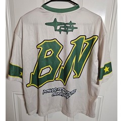 Manfinity Greatness Eagle Jersey Shirt Mens Medium White Green Streetwear Tee