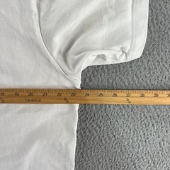 Helmut Lang Shirt Mens Large White Cotton Crewneck Oversized Short Sleeve Tee