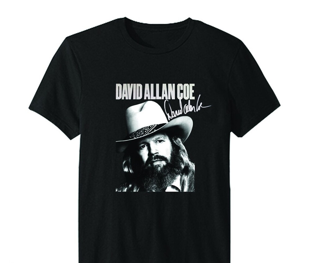 Vtg David Allan Coe – Call Me By My Name Cotton Black Full Size Unisex