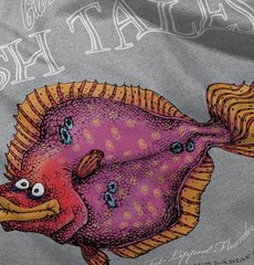 Gill McFinns Fishing Gift Cartoon Fisherman Crewneck T Shirt Tee Men or Women