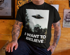 I Want To Believe Shirt | UFO Tee | X-Files Fan Gift | Alien T-shirt, Unisex Tee