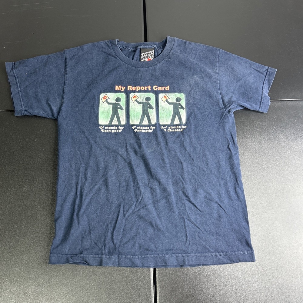 Vintage Top Heavy XL 90s Funny Quote T-shirt Youth XL ✅
