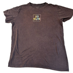 Mighty Fine “Non Stop Fun” Graphic T-Shirt Men’s Large Faded Black Gray Retro