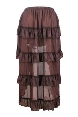 Women’s Steampunk Gothic High Low Cyberpunk Skirt Vintage Party Outfit