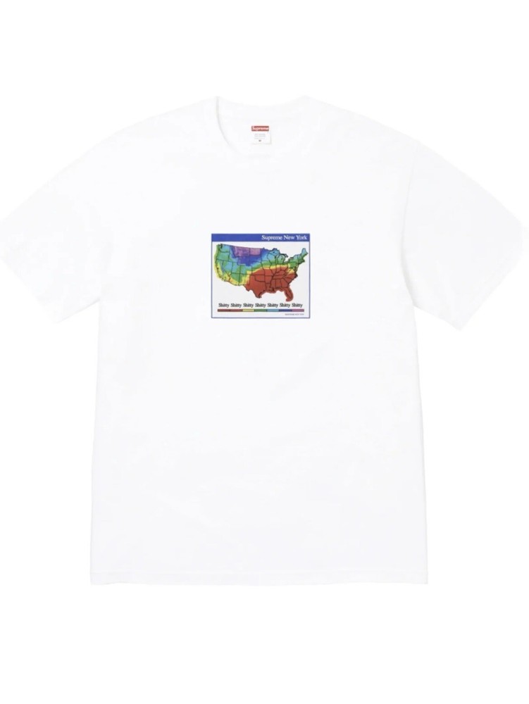 SUPREME WEATHER TEE WHITE SIZE MEDIUM 100% AUTHENTIC BRAND NEW FW23! NEVER WORN!