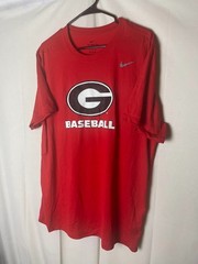 Nike University Of Georgia Bulldogs Baseball Men’s T Shirt Red Size XL