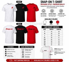 Mechanic T-Shirt Snap-On Style | 100% Cotton Work Tee | Durable Print | Men’s