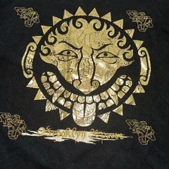 Vtg Y2K Brooklyn Xpress Shirt Mens XL Oversize Embroidered Foil Aztec Express