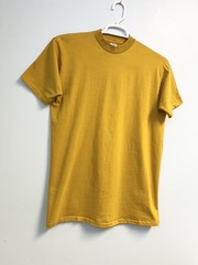 Vintage 70s Jockey Life Sun T Shirt Mustard Yellow Tee Mens XL Made in USA