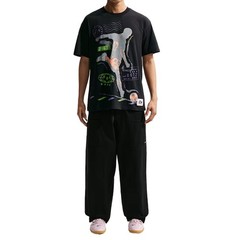 Nike Sportswear T Shirts Men’s Black Crew Neck Moderate IR5749-010 Size