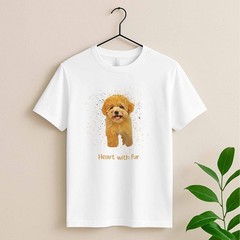 Pet Portrait Illustration Dog Cat Gift Unisex Crewneck T-shirt S-5XL