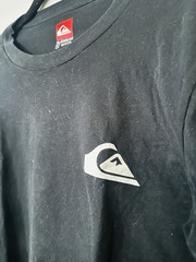 Quiksilver Men’s Black Graphic Logo Print Crew Neck Short Sleeve T-Shirt S