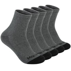 Mens 100% Cotton Cushioned Moisture Wicking Ankel Socks, Athletic Performance…