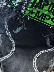Vintage Tapout MPS Shirt Mens XXL Black Green Foil Skull Snake MMA UFC Fight Y2K