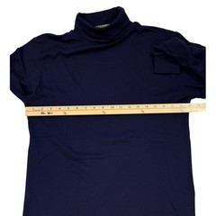 Vintage Eddie Bauer Turtleneck Mens Medium Blue Single Stitch 90s Old Money USA