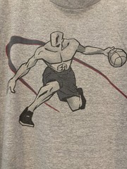 VTG AND1 Shirt Men Sz L Gray Tank Player Logo Sleeveless Tee Basketball Made USA