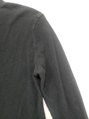 True Religion Thermal Shirt Mens M Black Horseshoe Logo Waffle Knit Henley Neck