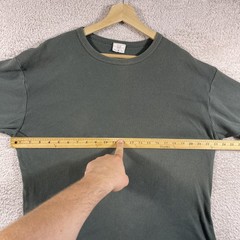 Vintage GAP Ribbed Knit T-Shirt Mens Large Green 90’s Y2K Cotton Basics Blank