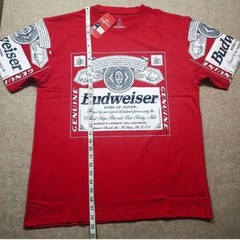 LIFE Clothing Co. Budweiser Red Logo Graphic Crew Neck T-Shirt Men L