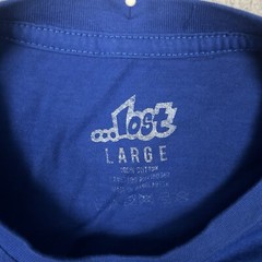 Lost Skateboards Men’s Blue Custom Shapes T-Shirt Size L
