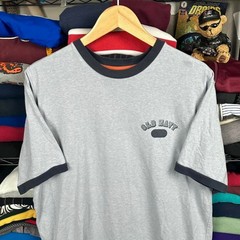 Y2K Old Navy Skater Grunge Ringer Blue T Shirt Size Large