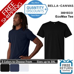 🔥 Bella + Canvas Men Ecomax T Shirt Short Sleeve Pre-shrunk Up To 3XL 3001eco