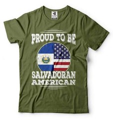 Proud To Be Salvadoran American Tee El Salvador Patriotic Shirt El Salvador Tee