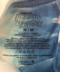 Naruto Shippuden Anime Viz Media Tie-Dye Shirt Blue Size M Condition Is Pre-Own